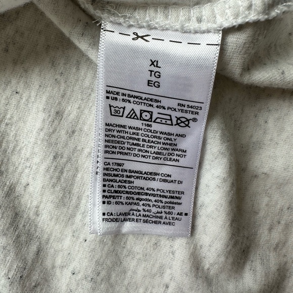 Old Navy Men’s Long Sleeve T-Shirt XL Heather Gray Basic Casual Tee - Picture 4 of 7